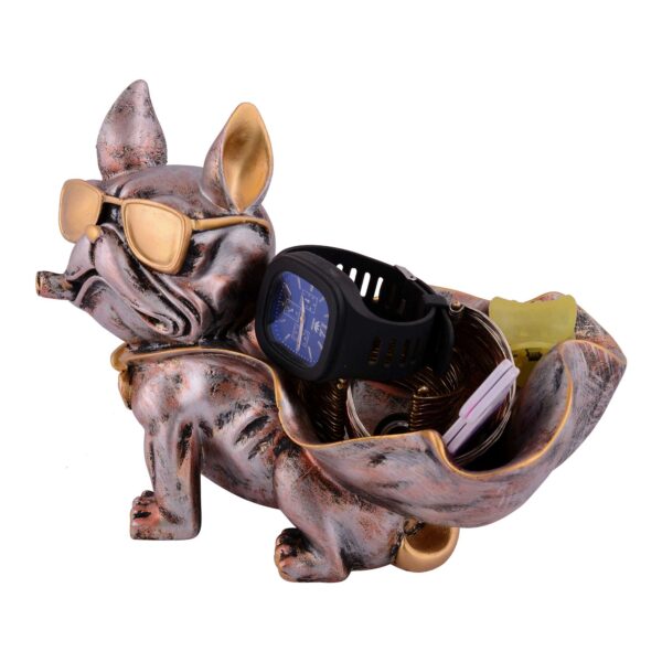 Cool Dog Showpiece with Plate for Home Dcor Item | Kitchen,Bedroom,Office,Dinning Table Decorative Item - Image 4