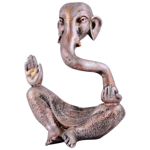 Ganesha Statue  Idol Shriganesh Bhagwan Murti / Home, Office Decor / Car Dashboard / Side Table Brass Ganpati / Lord Vinayaka Statue / God of Luck & Success Sculpture / Gift Items - Image 2