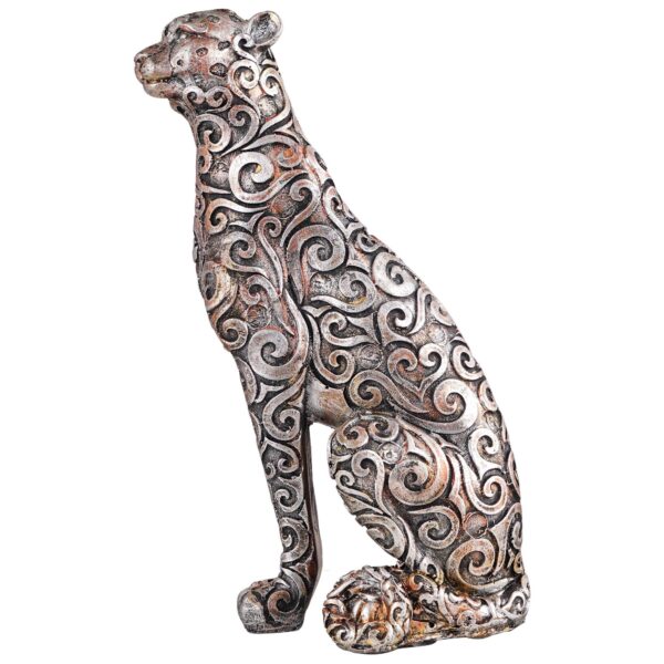 Panther Sitting Position Animal Showpiece Antique Sculpture for Home Decor Showpiece Figurine - Image 2