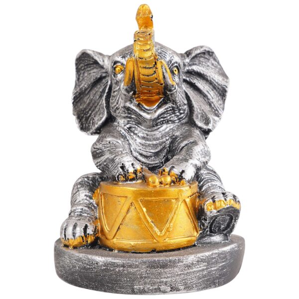 Resin Elephant Playing Musical Instrument Showpiece For Home Dcor Living Room Bedroom Table Top - Image 2