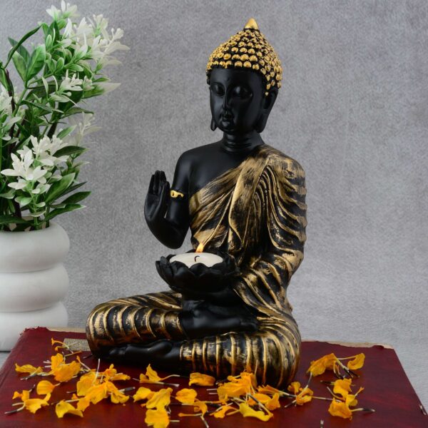 Buddha Idol Statue Showpiece Gift Gifting Item Polystone Home Decor Decoration - Image 3