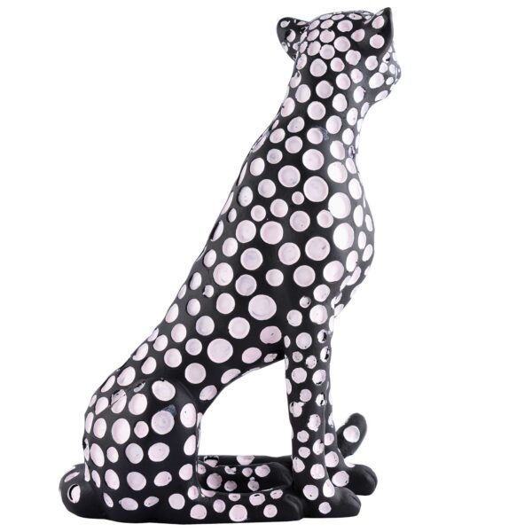 Black Panther Sitting Position Animal Showpiece Antique Sculpture for Home Decor Showpiece Figurine - Image 3