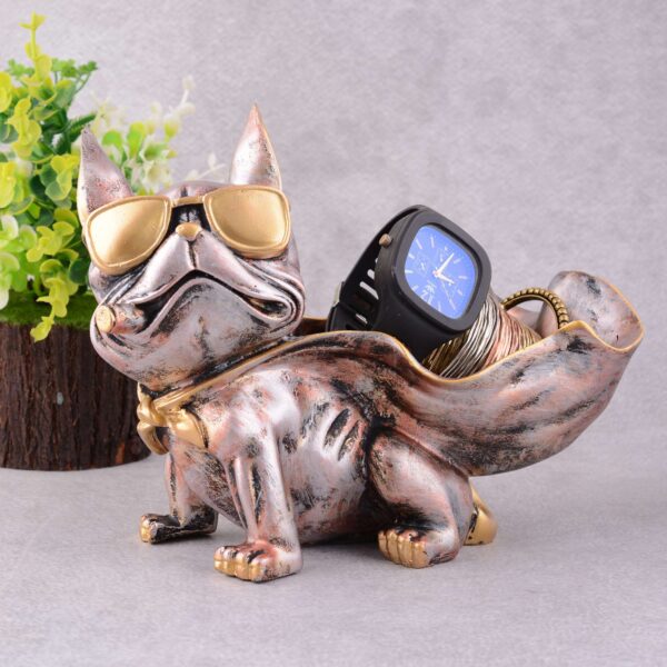 Cool Dog Showpiece with Plate for Home Dcor Item | Kitchen,Bedroom,Office,Dinning Table Decorative Item